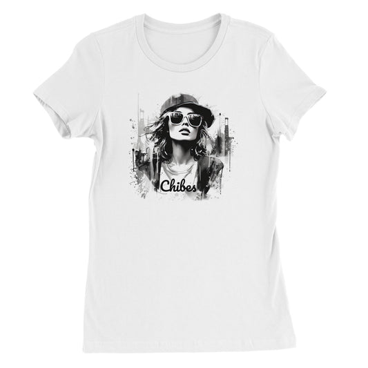 Chibes Streetwear - Premium White T-shirt - Cool Chick.
